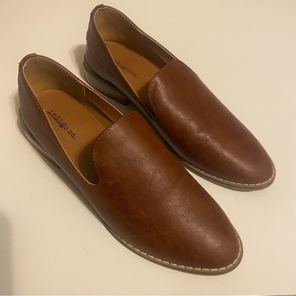 Indigo Rd Hopeful Tan Office Flats Women’s Sz 9 Loafer Style Business Casual